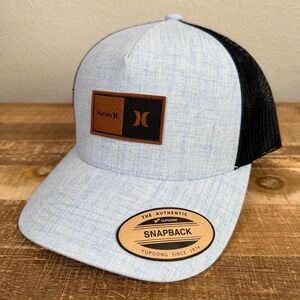 Hurley Austin Mesh Trucker Hat Cap Blue Black Snapback Adjustable Yupoong OS